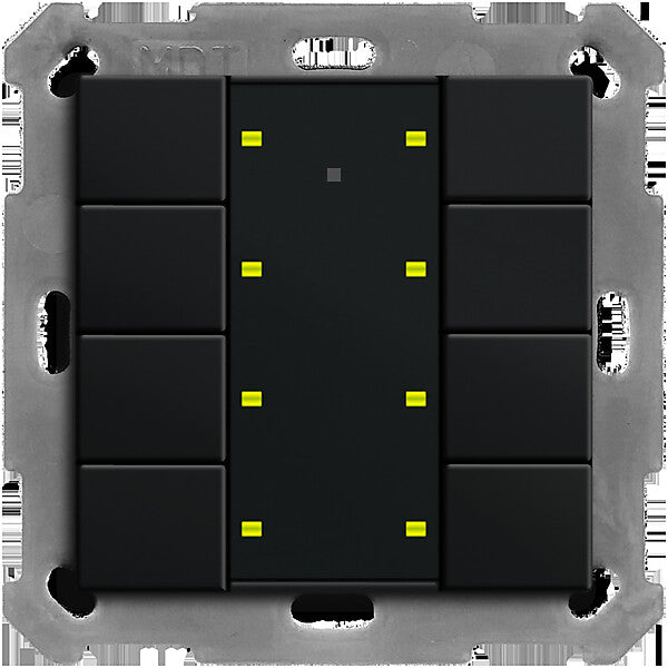 MDT technologies KNX Taster Plus 55 8-fach Schwarz matt BE-TA55P806.02